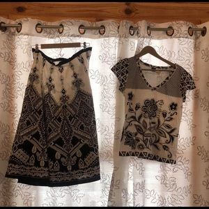 Black & White floral set